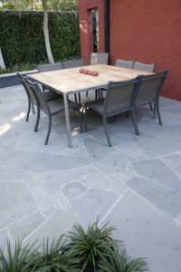 Crazy Pave Bluestone outdoor with table and chairs