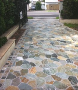 Driveway Pavers Brazil crazy paving on mesh