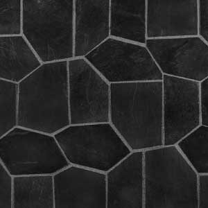 EBONY Black crazy paving on mesh melbourne, sydney